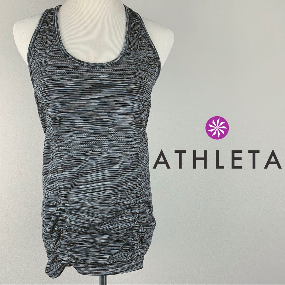 Athleta Fastest Track Tank, black spacedye, M